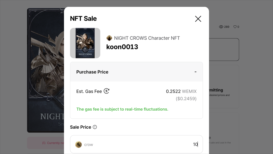 Listing an NFT