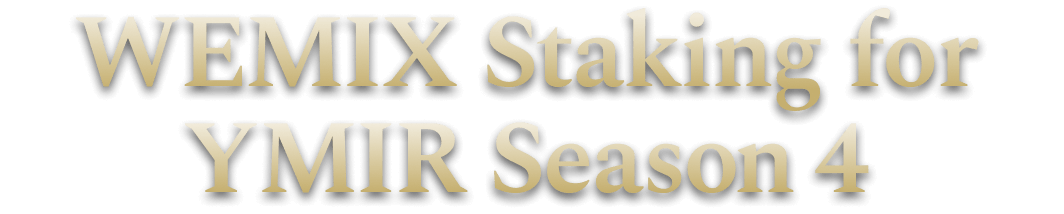 Wemix Staking for Ymir Season Title